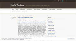 Desktop Screenshot of hopfulthinking.wordpress.com