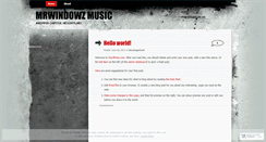 Desktop Screenshot of mrwindowzmusic.wordpress.com