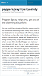 Mobile Screenshot of pepperspraymycitysafety.wordpress.com