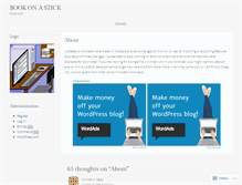 Tablet Screenshot of bookonastick.wordpress.com