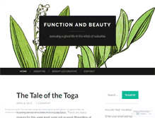 Tablet Screenshot of functionandbeauty.wordpress.com