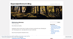 Desktop Screenshot of especialpreference.wordpress.com