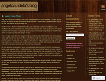 Tablet Screenshot of angelicaadela.wordpress.com