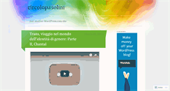 Desktop Screenshot of circolopasolini.wordpress.com