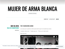 Tablet Screenshot of mujerdearmablanca.wordpress.com