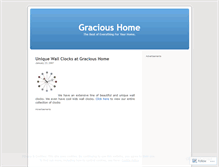 Tablet Screenshot of gracioushome.wordpress.com