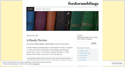 Desktop Screenshot of fordoramblings.wordpress.com