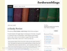 Tablet Screenshot of fordoramblings.wordpress.com