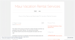 Desktop Screenshot of mauivacationrentalservices.wordpress.com