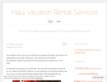 Tablet Screenshot of mauivacationrentalservices.wordpress.com