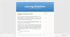 Desktop Screenshot of diffabilities.wordpress.com