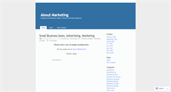 Desktop Screenshot of aboutmarketing.wordpress.com