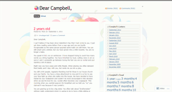 Desktop Screenshot of dearcampbell.wordpress.com