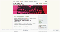 Desktop Screenshot of letraporletra.wordpress.com