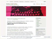 Tablet Screenshot of letraporletra.wordpress.com