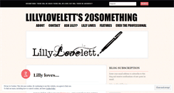 Desktop Screenshot of lillylovelett.wordpress.com