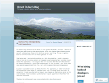 Tablet Screenshot of benoitdubuc.wordpress.com