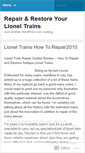 Mobile Screenshot of lionelrepairnow10.wordpress.com