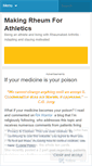 Mobile Screenshot of makingrheumforathletics.wordpress.com
