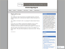 Tablet Screenshot of coalitionforopengovernment.wordpress.com