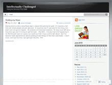 Tablet Screenshot of intellectuallychallenged.wordpress.com