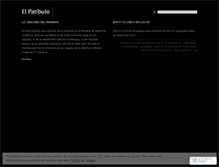 Tablet Screenshot of elpatbulo.wordpress.com