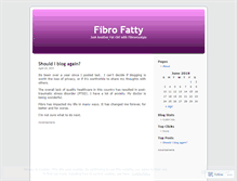 Tablet Screenshot of fibrofatty.wordpress.com