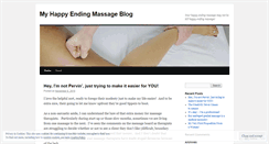 Desktop Screenshot of nohappyendingmassage.wordpress.com