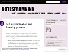 Tablet Screenshot of notesfromnina.wordpress.com