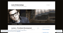 Desktop Screenshot of listofinternships.wordpress.com