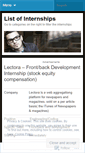 Mobile Screenshot of listofinternships.wordpress.com