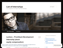 Tablet Screenshot of listofinternships.wordpress.com