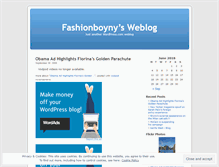 Tablet Screenshot of fashionboyny.wordpress.com