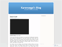 Tablet Screenshot of karensegal.wordpress.com