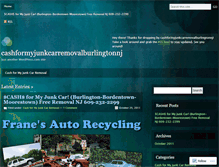 Tablet Screenshot of cashformyjunkcarremovalburlingtonnj.wordpress.com