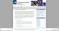 Desktop Screenshot of equalityadvocates.wordpress.com