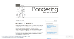 Desktop Screenshot of pandering.wordpress.com