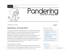 Tablet Screenshot of pandering.wordpress.com