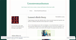 Desktop Screenshot of momwomanhuman.wordpress.com