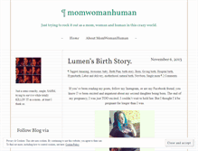 Tablet Screenshot of momwomanhuman.wordpress.com