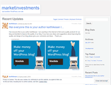 Tablet Screenshot of marketinvestments.wordpress.com