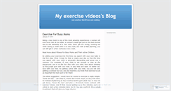 Desktop Screenshot of myexercisevideos.wordpress.com