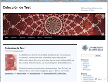Tablet Screenshot of colecciontests.wordpress.com