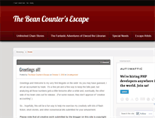 Tablet Screenshot of beancountersescape.wordpress.com