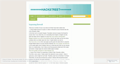 Desktop Screenshot of hackstreet.wordpress.com