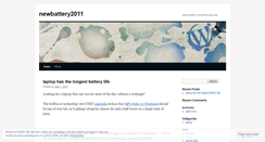 Desktop Screenshot of newbattery2011.wordpress.com