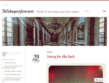 Tablet Screenshot of 365daysofcrown.wordpress.com