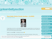 Tablet Screenshot of goteambettyauction.wordpress.com