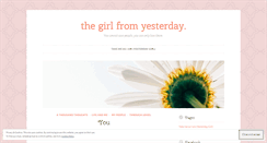 Desktop Screenshot of missyesterday.wordpress.com