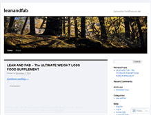 Tablet Screenshot of leanandfab.wordpress.com